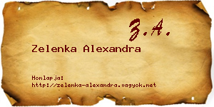 Zelenka Alexandra névjegykártya